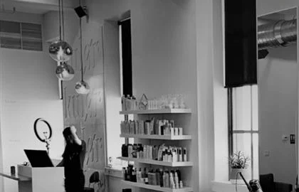 Intérieur d'un salon de coiffure
