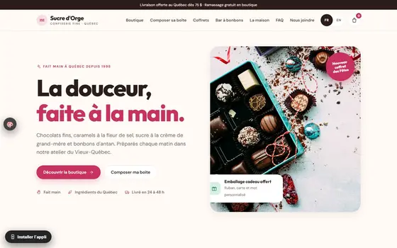 Site Confiserie prêt à acheter