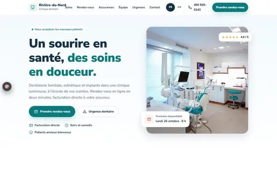 Site Dentiste prêt à acheter