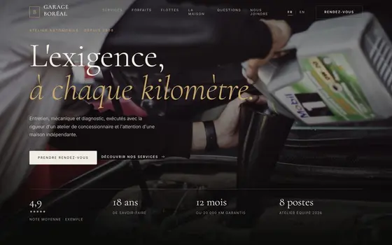Site Garage prêt à acheter